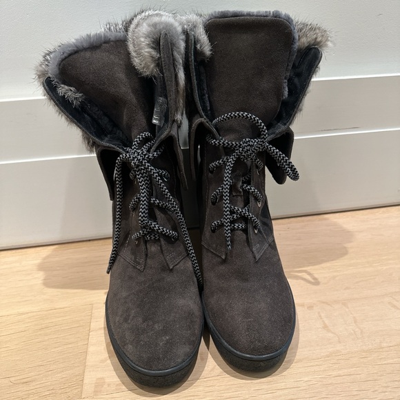 aquatalia fur lined boots